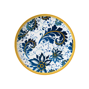 Table Ware <b>Dinnerware</b> <b>Sets</b> Nordic Ceramic Dining Plates Pastel Colour Luxury Dinner <b>Set</b> Royal Blue Gold Rim Plates - Product Image 4
