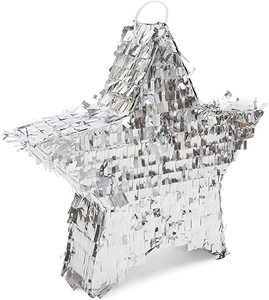 Petite étoile en feuille d'argent <span class=keywords><strong>Pinata</strong></span> pour les fêtes d'anniversaire, thème de la célébration des enfants, fête de carnaval et événements connexes, célébration et Dec - Product Image 3