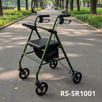 Déambulateur pliant en acier léger Relaxsmith certifié CE, pour personnes âgées, stable, réglable en hauteur, aide à la mobilité