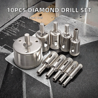 Lot de 10 forets diamantés de 6 mm pour perçage de métaux, kit de scies cloches, accessoires durables pour outils électriques