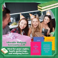 Mélangeur de tuiles de Mahjong avec messages amusants, pour mélanger et remuer les tuiles, avec bords ondulés festonnés