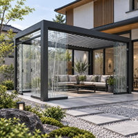 Systèmes de pergola en aluminium 10x10 pieds, revêtement poudré, pour jardin, gazebo, auvent de balcon, abri de jardin automatique