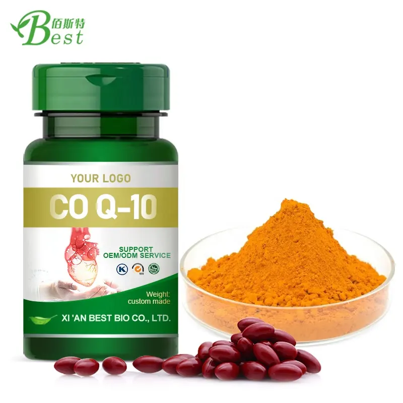 Raw material coenzyme q10 capsules softgels 1000mg price manufacturer bulk ubidecarenone 10% coenzyme q10 powder