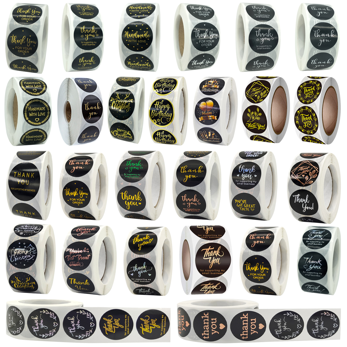 Customized Thank You Stickers Transparency 1.5 Inch Round Stickers