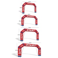 Arco Inflable Publicitario de 12 Pies de Altura, Diseño Profesional, para Eventos de Maratón, Promoción de Maratones