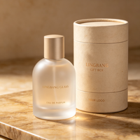 Flacons de parfum vides de luxe personnalisés 30ml 50ml 100ml, flacons de parfum en verre cylindriques transparents avec vaporisateur, boîte d'emballage