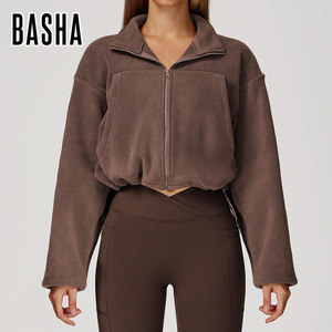 Veste de <span class=keywords><strong>sport</strong></span> pour <span class=keywords><strong>femme</strong></span> BASHAsports, col montant, coupe-vent, en velours <span class=keywords><strong>chaud</strong></span>, avec cordon de serrage, en polaire, pour la course à pied - Product Image 5