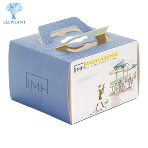 Caja de Pastel Personalizada con Ventana y Asa de Papel para Cumpleaños, Impresa a Medida, de 6, 8, 12 Pulgadas, 10x10 - Product Image 2
