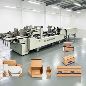 3A-800WK Pneumatic Wood Cosmetic Machine Compact <b>Folder</b> Gluer Linear Box Folding Machine High Speed Paper Box Gluing Line - Product Image 1