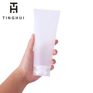 หลอดบรรจุภัณฑ์พลาสติกแบบนิ่มสำหรับครีมล้างหน้าหรือเครื่องสำอาง ขนาด 50 มล. 200 มล. สีดำด้าน/ใส พร้อมฝาเกลียว - Product Image 3