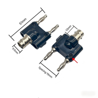 Adaptateur Connecteur Coaxial RF BNC Femelle vers Double Prise Banane Mâle 4mm avec Bornes de Liaison