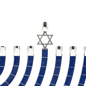 Menorah de Metal Esmaltado Azul, <span class=keywords><strong>Candelabro</strong></span> de <span class=keywords><strong>9</strong></span> <span class=keywords><strong>Brazos</strong></span> para Hanukkah, Decoración Religiosa Moderna para el Hogar - Product Image 5