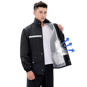 Combinaison de pluie pour motard homme sur mesure, imperméable, en tissu Oxford, durable, avec bandes réfléchissantes pour la sécurité des adultes - Product Image 4