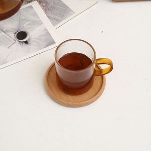 Handmade Natural Wood Texture Anti slip and Heat-insulating, <b>Retro</b> Style Coasters for Home and Office Use - Product Image 3