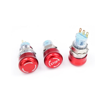 Bouton-poussoir d'arrêt d'urgence étanche LeYu Industrial Metal Control 16mm/19mm/22mm 1NO1NC 2NO/2NC Max 220V IP65 CCC CE