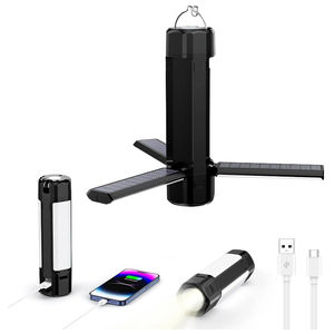 Unfazed Darkness Alecter Solar Solar/<b>USB</b> Adventure Lantern 7 Modes Magnetic Hook Collapsible Flashlight IP53 1000 Lumens - Product Image 1