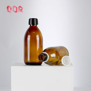 Botella Redonda Boston de Color Ámbar en Varios Tamaños: 60 ml, 2 oz, 150 ml, 5 oz, 300 ml, 10 oz, con Serigrafía Personalizada y Tapa a Prueba de Manipulación - Product Image 1