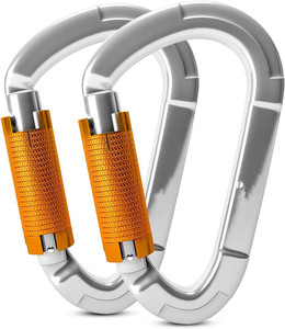 2025 nuovo prodotto <span class=keywords><strong>moschettone</strong></span> da <span class=keywords><strong>arrampicata</strong></span> in alluminio con Logo personalizzato 25KN di alta qualità - Product Image 2