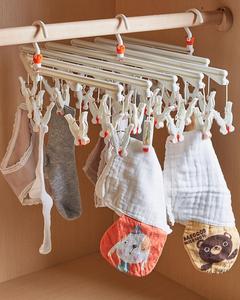 High Quality Durable Plastic Foldable Clothes Rack <strong>Multi</strong>-Clip <strong>Hanger</strong> Sock <strong>Hanger</strong> for Wardrobe Balcony Clothing Store Use Modern - Product Image 4