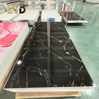 Panneau mural en PVC UV imitation marbre ignifuge pour hôtels, bureaux, villas, appartements et projets de décoration commerciale