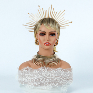 Pro D gran oferta tocado joyería sombrero pendientes modelo de exhibición peluca medio cuerpo cabeza de maniquí - Product Image 1