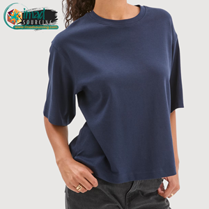 T-shirt en coton léger et ample pour femme, coupe décontractée, manches courtes, col rond, doux, respirant, confortable, pour l'été et le quotidien - Product Image 1