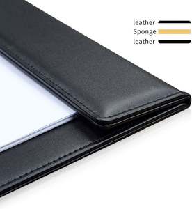 A4 File Organizer Clip Folder <b>Office</b> Clipboard Meeting Memo Writing <b>Desk</b> Pad for Restaurant Hotel Use Premium Quality PU Leather - Product Image 5