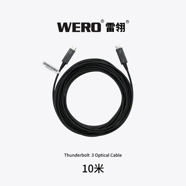 Thunderbolt3 AOC Active Optical Cable Type-C to C 40Gbps Full Duplex Daisy-Chain Low Latency for Pro AV 5/10/15/25/50m Available