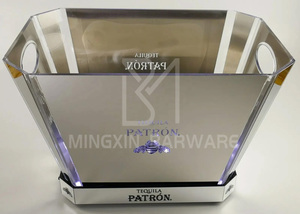 Thiết kế chuyên nghiệp hình lục giác hình dạng cao cấp rượu sâm banh phát quang mát công suất lớn Xô đá - Product Image 5