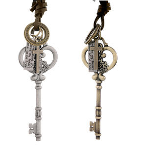 Модные винтажные 2 вида цветов 82x32 мм большой ключ кулон ожерелье для женщин мужчин длинная цепочка ожерелье ювелирные изделия аксессуары - Product Image 1