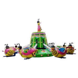 popular theme park equipment 2022 news design city park direct manufacturer self-control plane bee amusement ride for sale