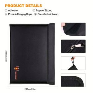 High Quality Fire and Water Resistant Fiberglass File Collection <b>Bag</b> for Business Office <b>Document</b> Storage - Product Image 5