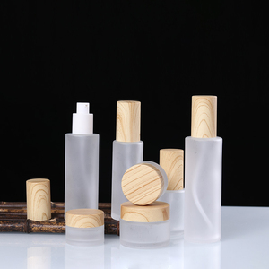 Contenants cosmétiques givrés <span class=keywords><strong>de</strong></span> haute qualité, flacon en verre pour lotion liquide, <span class=keywords><strong>essence</strong></span> pour la peau, vaporisateur à pompe, pot pour crème pour les yeux avec bouchons à grains - Product Image 1