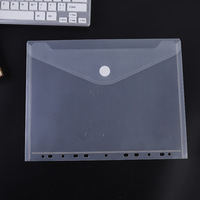 Dossier en poly étanche pour enveloppes en plastique à fermeture velcro 11 trous A4/A5/A6 taille PP document facture reçu papier livre Pack