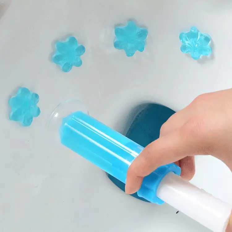 Nuovo fiore wc Cleaner Gel siringa di scarico aromatico detergente per WC deodorante per ambienti rimuovere gli odori di casa utensili da bagno
