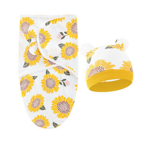 Ensemble de literie en coton pour bébé Swaddle anti-effrayant pour les nouveau-nés de 0 à 6 mois printemps et automne <span class=keywords><strong>couette</strong></span> été mince sac de couchage Wrap - Product Image 1