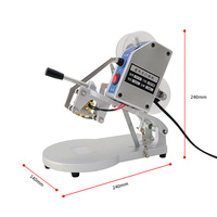 Máquina de Codificación Manual Digital de Impresión Nítida con Cinta Caliente, Impresora de Fecha y Lote de Alta Velocidad con Temperatura Ajustable para Bolsas de Papel y Plástico
