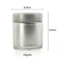Boîte de conserve ronde en métal en gros 60*68mm pour le stockage hermétique de poudre de Matcha de café avec la bouteille d'emballage de couvercle
