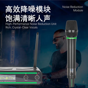 Sistema de Micrófono Inalámbrico UHF GAW-DX24B, Micrófonos Dobles de Mano para <span class=keywords><strong>Karaoke</strong></span> en Casa, Juego <span class=keywords><strong>Completo</strong></span> Listo para Usar, para Cantar en KTV - Product Image 4