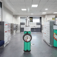 Regulator oksigen medis kuningan, CGA540 0-4LPM 12 tingkat penyesuaian