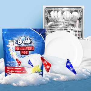 Cápsulas de Lava-Louças de Alto Desempenho 3 em 1 Descartáveis para Cozinha, Remove Manchas e Gordura, Secagem Sem Manchas, Aroma de Limão, 50%-80% Ativo - Product Image 1