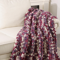 Großhandel Big Chunky Soft Chenille Garn Giant Throw Chunky Knit Decke für Home Decor