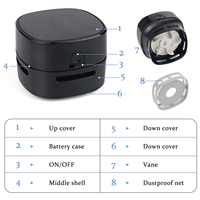 Mini aspirateur électrique portatif à piles pour clavier, idéal pour l'hôtellerie, le bureau, l'ordinateur et l'ordinateur portable – Élimination des poussières sèches