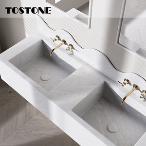 Tocador Doble <span class=keywords><strong>de</strong></span> Ónix Blanco Elegante Tostone, <span class=keywords><strong>Mueble</strong></span> Colgante <span class=keywords><strong>de</strong></span> Pared <span class=keywords><strong>para</strong></span> Baños <span class=keywords><strong>de</strong></span> Hoteles, Apartamentos y Villas, Decoración <span class=keywords><strong>de</strong></span> Interiores - Product Image 4