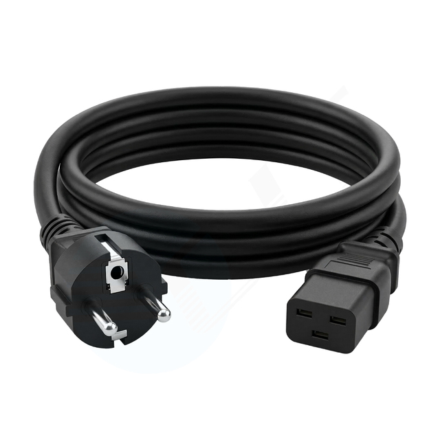 Orient Factory 3-pin EU German Schuko Plug C19 C13 Outlet Power Cord and Extension Cord