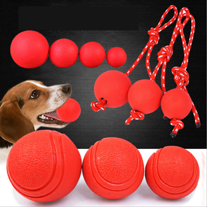 Üretici toptan kırmızı S M L desen köpek topu iple - Product Image 1