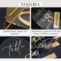 Cartes de table personnalisées en acrylique transparent pour mariage, fête, anniversaire, réception, événement, style moderne et écologique