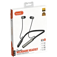 Écouteurs intra-auriculaires de jeu à tour de cou de qualité supérieure, faible latence, réduction de bruit ENC, écouteurs magnétiques V5.3, contrôle tactile, LED, IPX6