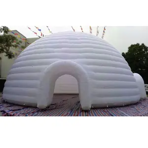 低价充气完成帐篷出售充气弯曲屋顶房子白色 Yurt 婚礼草坪充气野营活动圆顶帐篷