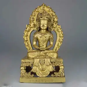 Cổ Trang Trí Nội Thất Trung Quốc Phong Cách Kích Thước Cuộc Sống Bronze Brass Thiền Tượng Phật Cho Bán